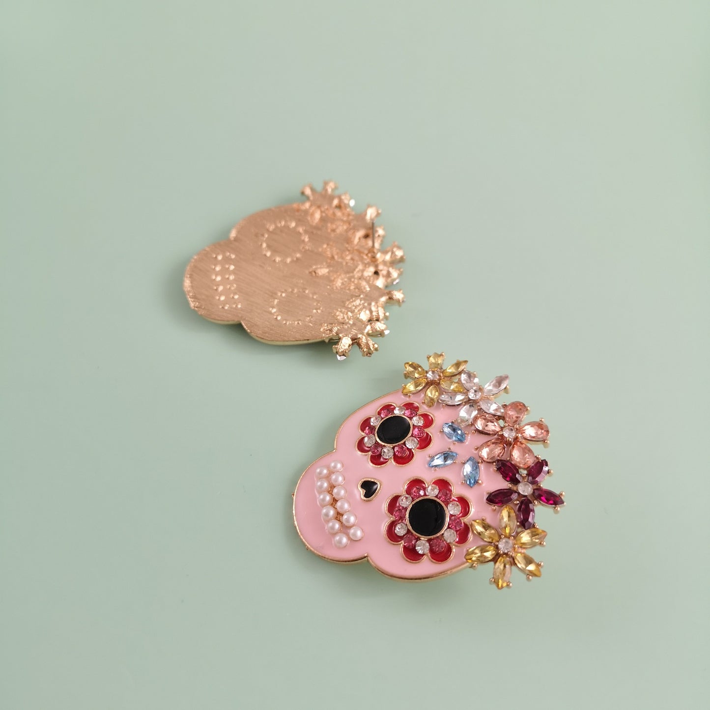Rhinestone Halloween Funny Earrings