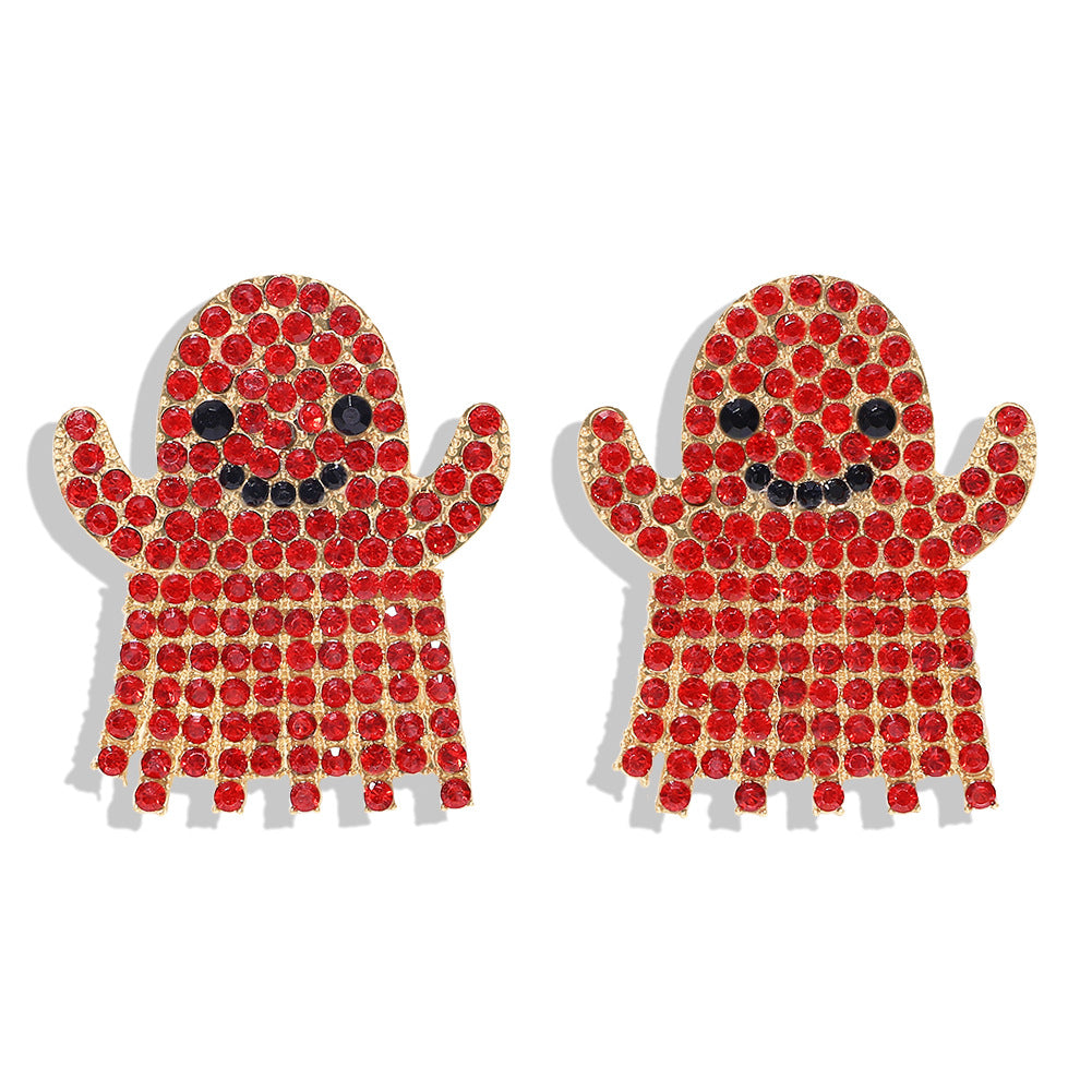 Rhinestone Halloween Funny Earrings