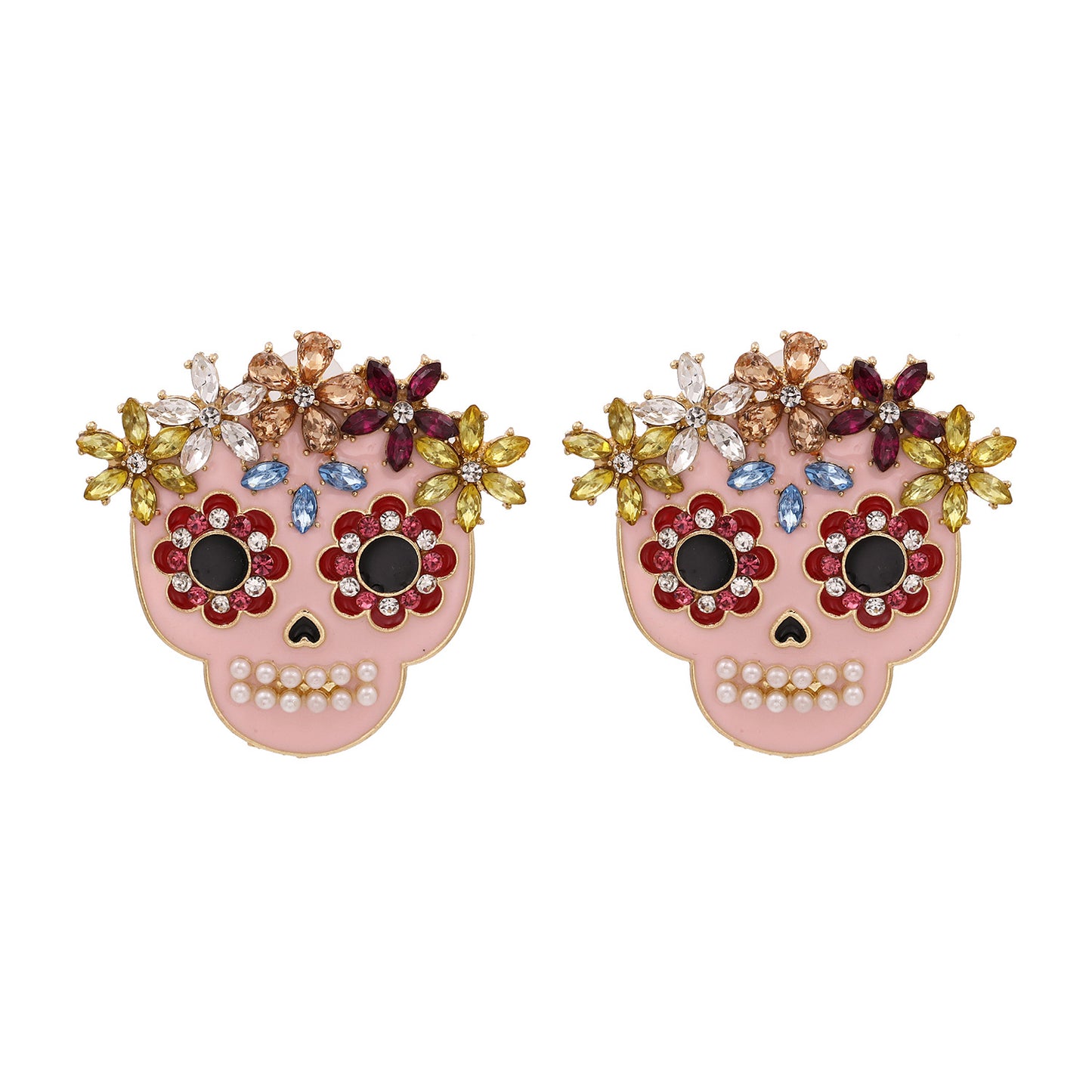 Rhinestone Halloween Funny Earrings