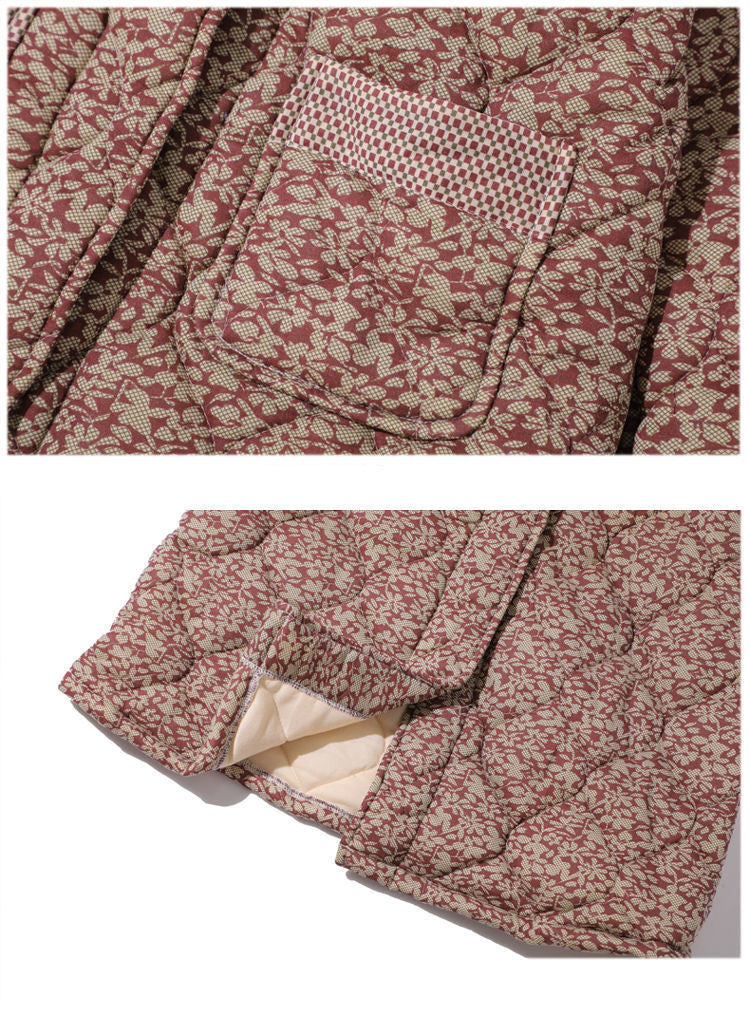 Cotton Three-layer Thickening Plus Size Loose Bathrobe Home Service
