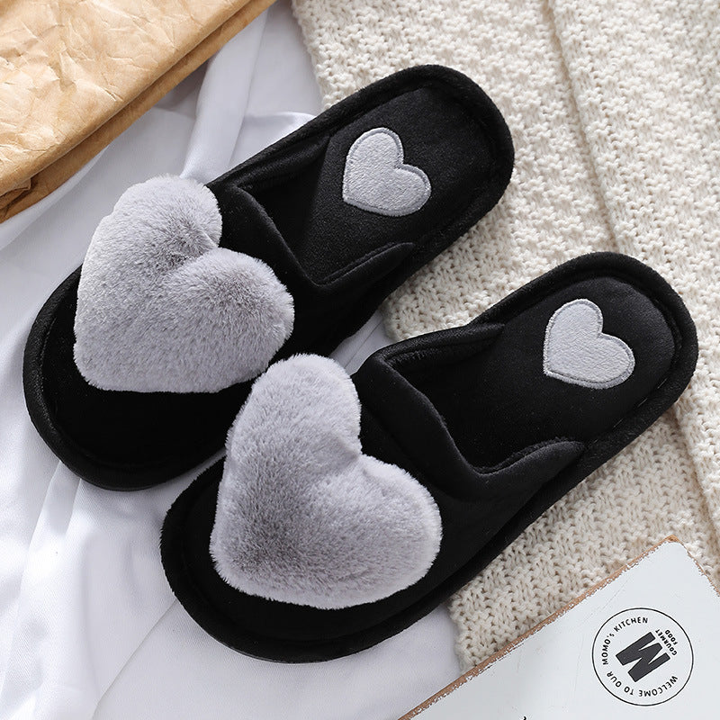 Cute Love Fluffy Slipper Home Slippers